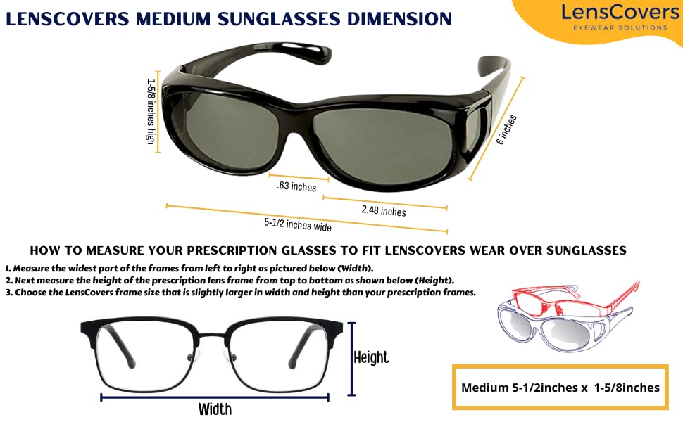 Polarized Wraparound Sunglasses for Men & Women - UV Protection Fit Over Glasses - Outdoor Sports, Driving & Everyday Use