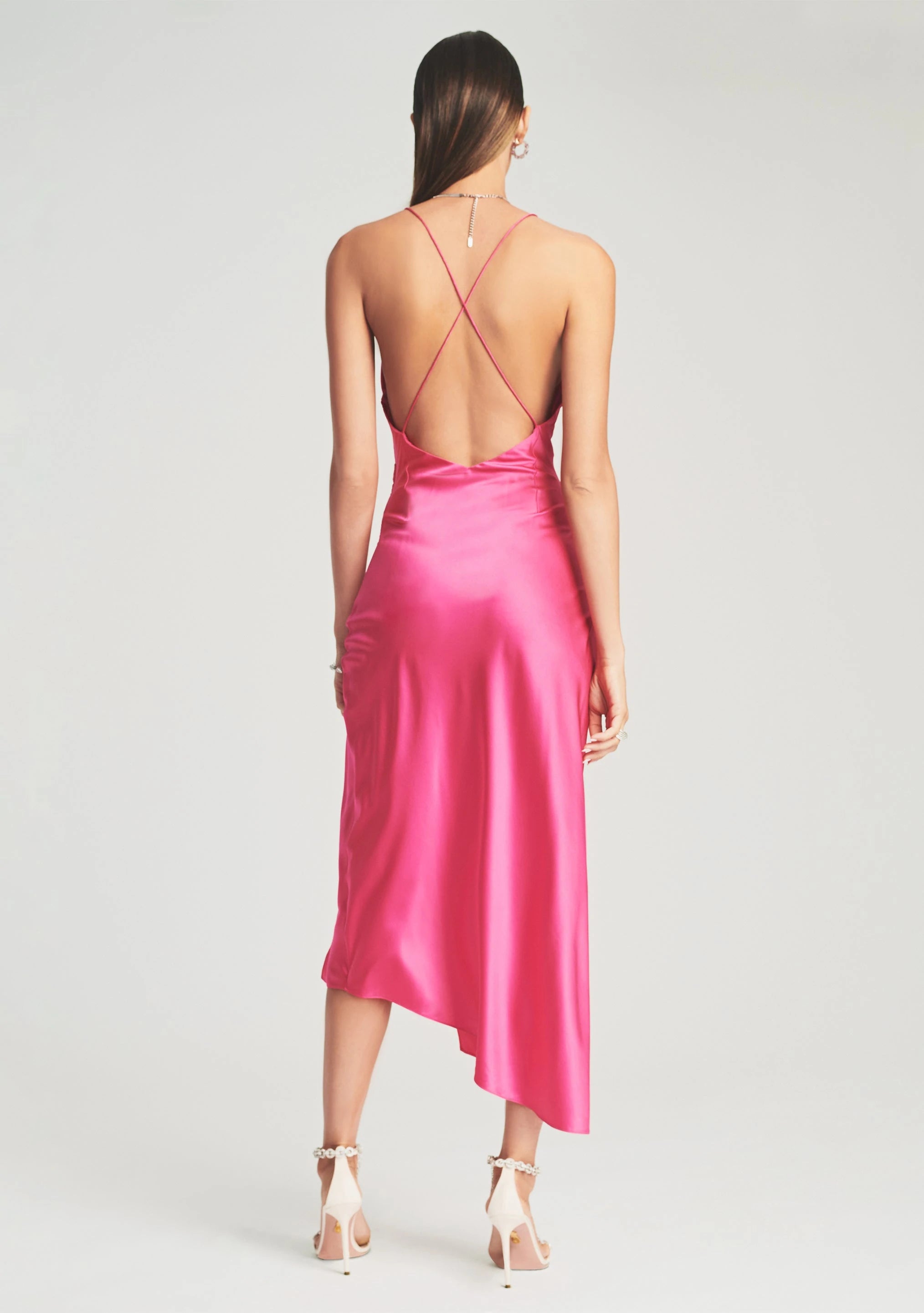 Emma Silk Dress - Fuschia Purple Elegant Evening Gown for Women | Perfect for Weddings, Parties & Special Occasions