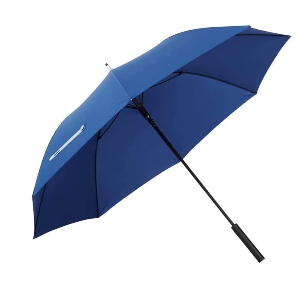 Extra Large Windproof Automatic Open Stick Umbrella - Vented Canopy for Men & Women - Travel, Business & Outdoor Use - Folding Umbrella with Sturdy Frame (Blue) - Perfect for Commuting, Walking Dogs & Stormy Weather