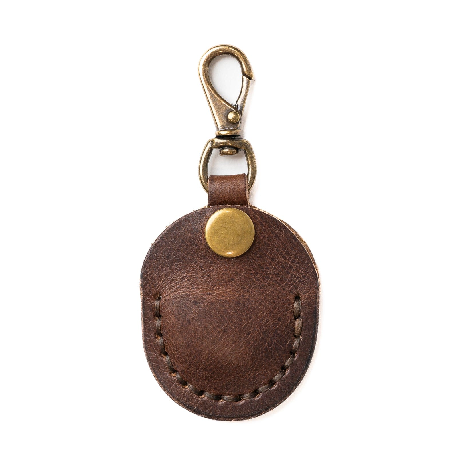Premium Leather AirTag Case in Heritage Brown - Durable & Stylish Keychain Accessory for Travel, Luggage & Everyday Use
