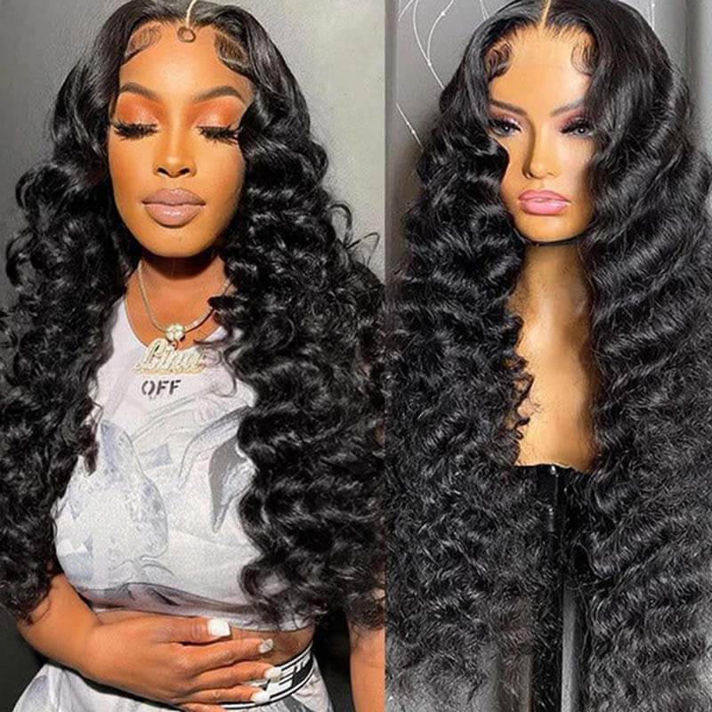 Eullair Wear and Go Glueless Human Hair Wigs - 9x6 Parting Max, Bye Bye Knots Lace Front, Pre-Bleached & Pre-Plucked Loose Deep Wave Wig for Everyday Wear & Special Occasions