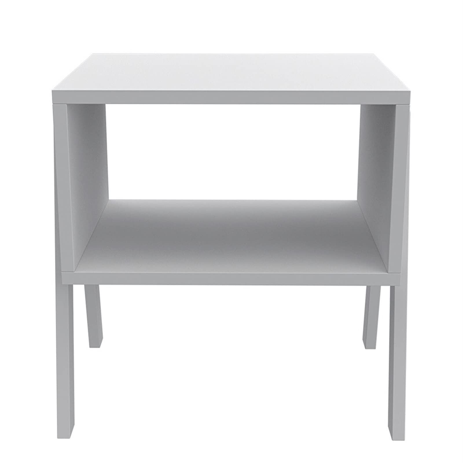 Modern Nightstand Bedside Table - Solid Wood Bedroom Furniture with Storage, White/Walnut Finish - Perfect for Small Spaces, Apartments & Home Decor