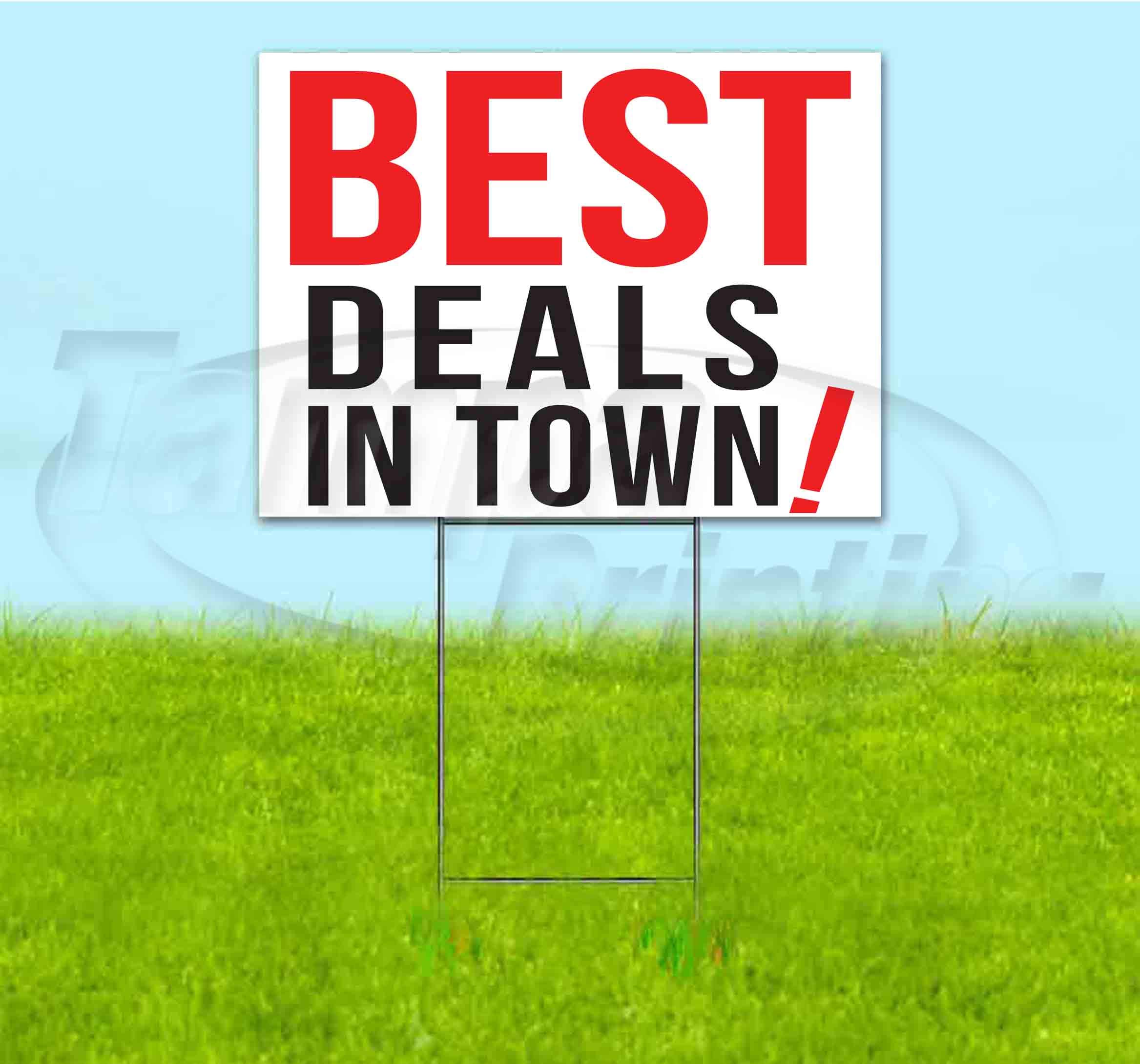 Red Black White 18x24 Inch Yard Signs with Metal Step Stakes - Bulk Discounts & Multi-Pack Options for Political Campaigns, Real Estate Advertising & Business Promotions