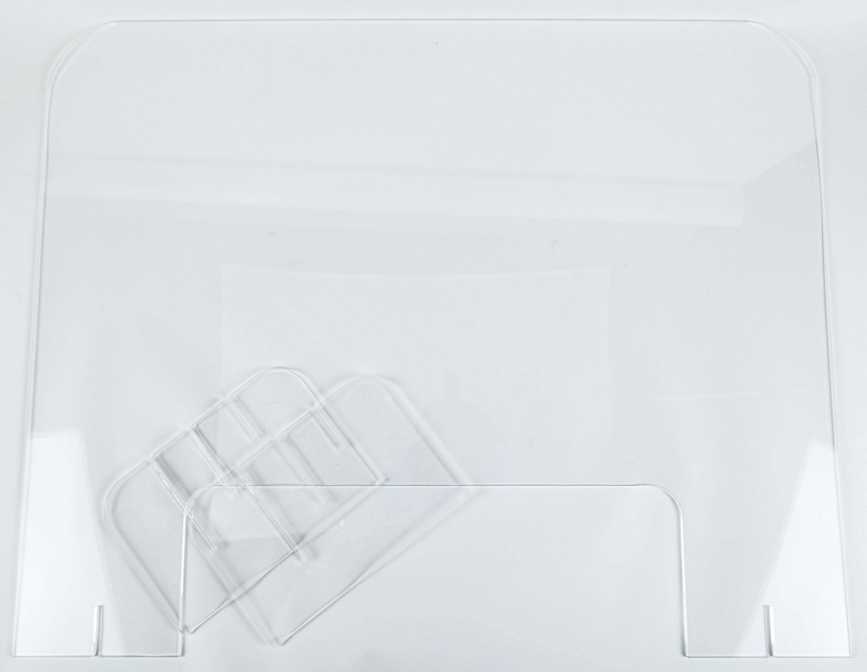 Adjustable Table Sneeze Guard - Clear Acrylic Desktop Divider for Office, Restaurant & Home Use - Perfect for Social Distancing & Food Protection
