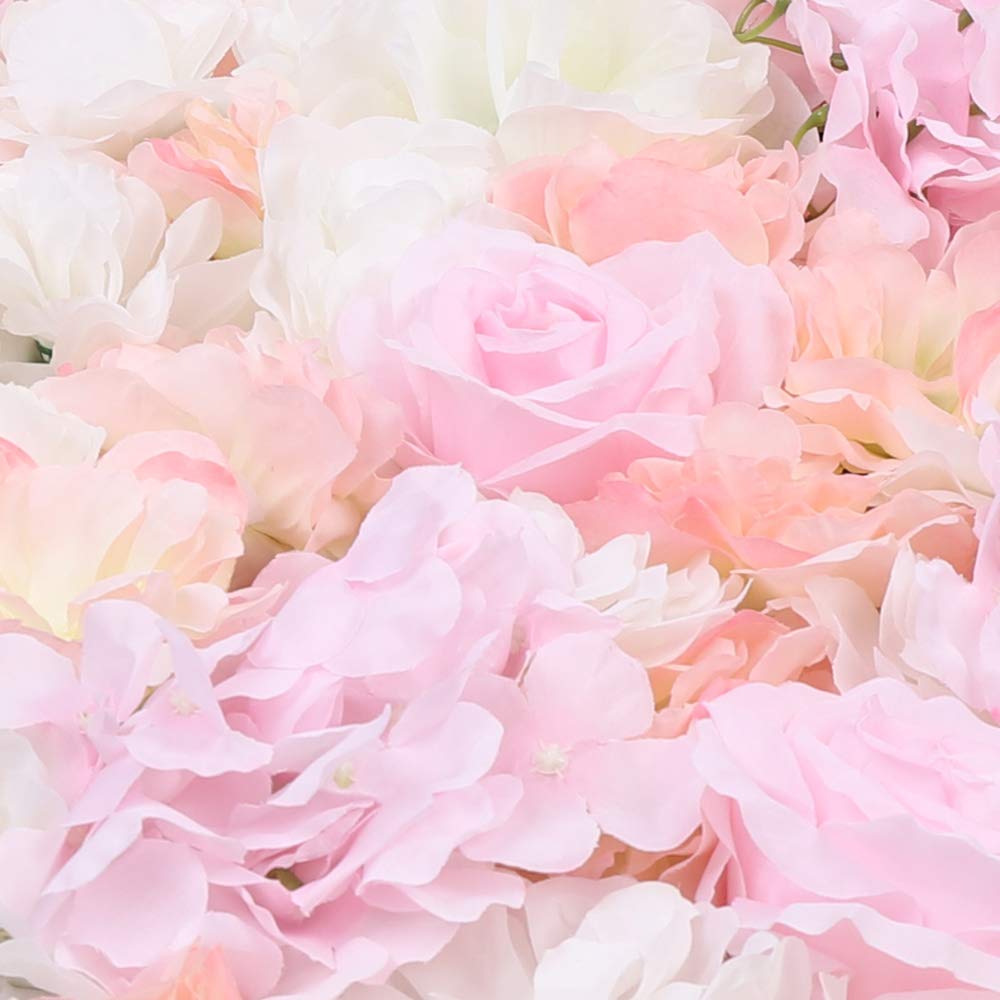 10pcs Artificial Silk Rose Flower Wall Panels - 24