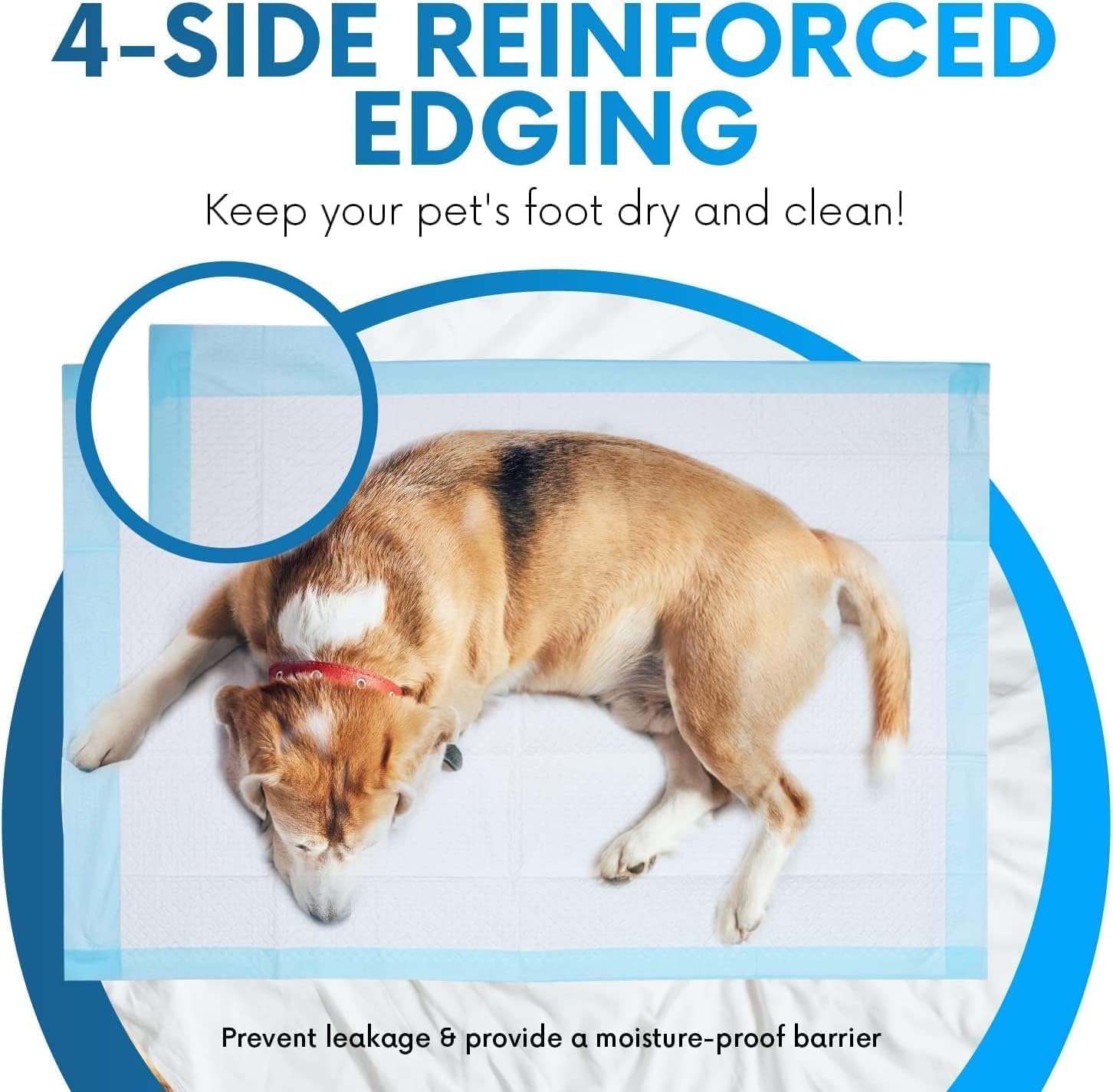 **Healqu Puppy Pads - 100 Count, 24x24 Inch - Super Absorbent & Leakproof Pet Training Pads for Dogs, Puppies & Cats - Indoor Housebreaking & Potty Training - Great for Crate, Kennel & Travel Use**