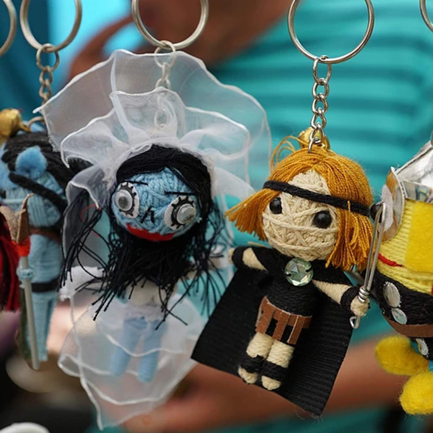Metal Split Key Rings with Chain - 100pcs 1