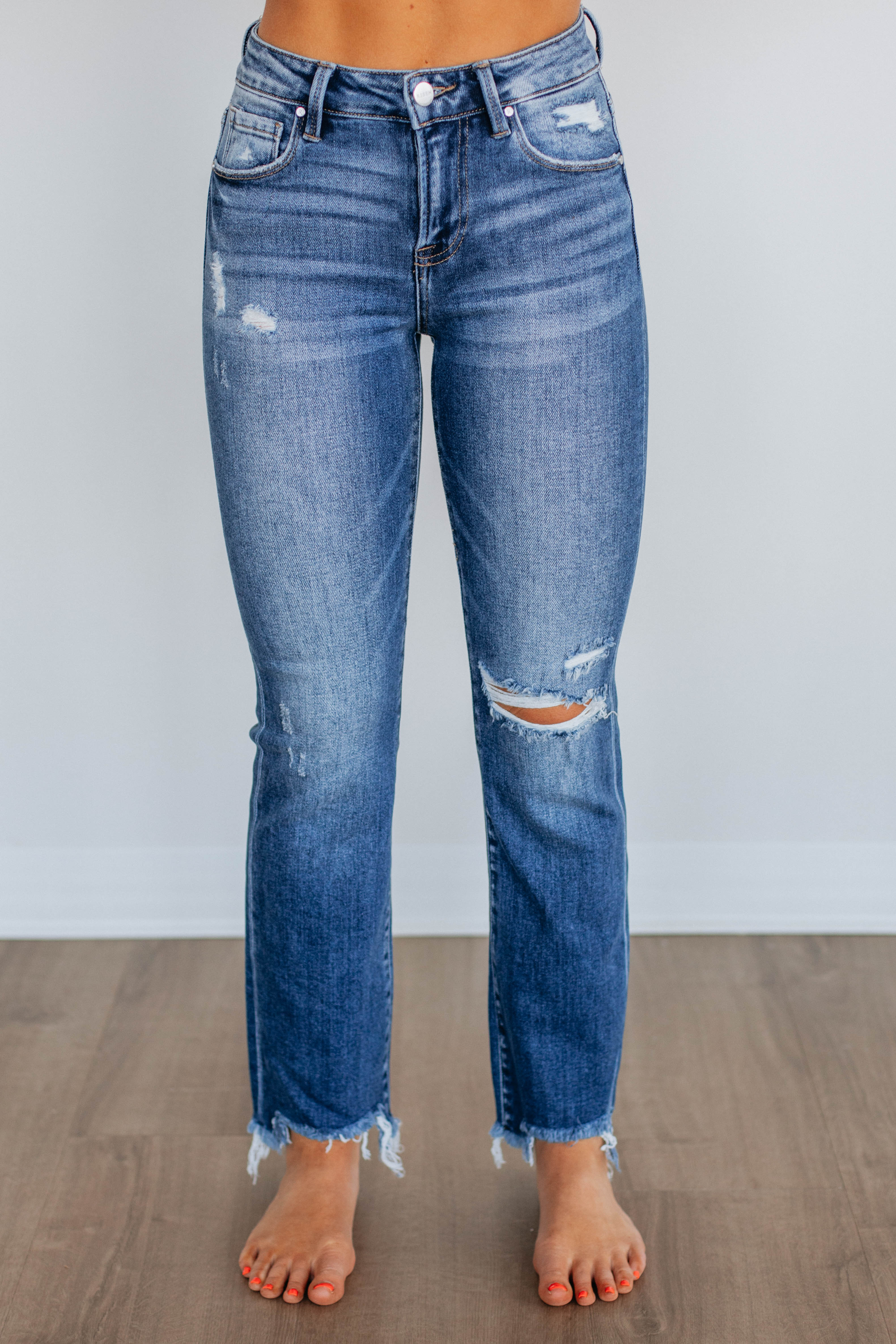 Carmen Risen Women's High Waist Stretch Denim Jeans - Comfortable Slim Fit for Casual Wear & Everyday Outfits