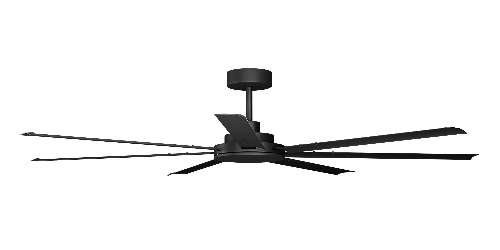60 Inch Ceiling Fan with Black Motor and Blades - Modern Indoor Cooling for Living Room, Bedroom, and Office