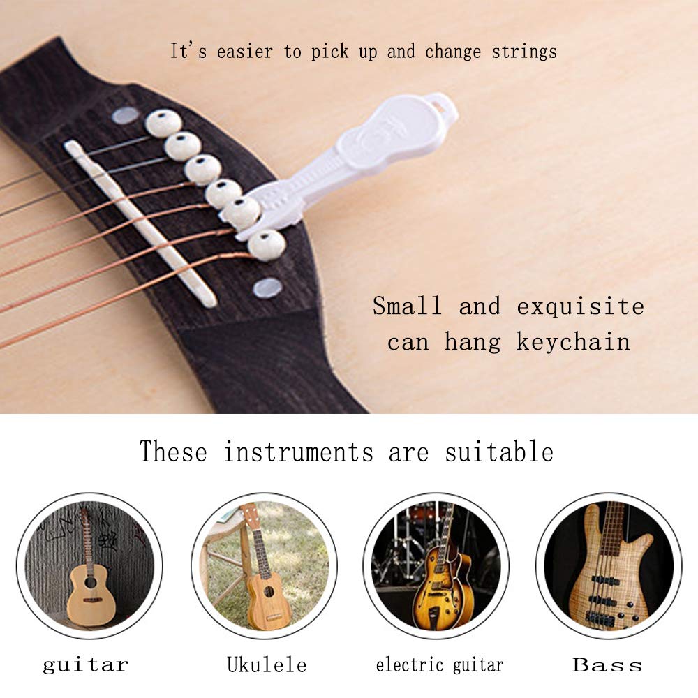 Color-Coded Guitar Fretboard Stickers for Beginners - Note Decals with Fingerboard Frets Map for 6-String Acoustic & Electric Guitars - Includes 5 Guitar Picks & Bridge Pin Puller - Perfect for Learning, Practice & Music Lessons