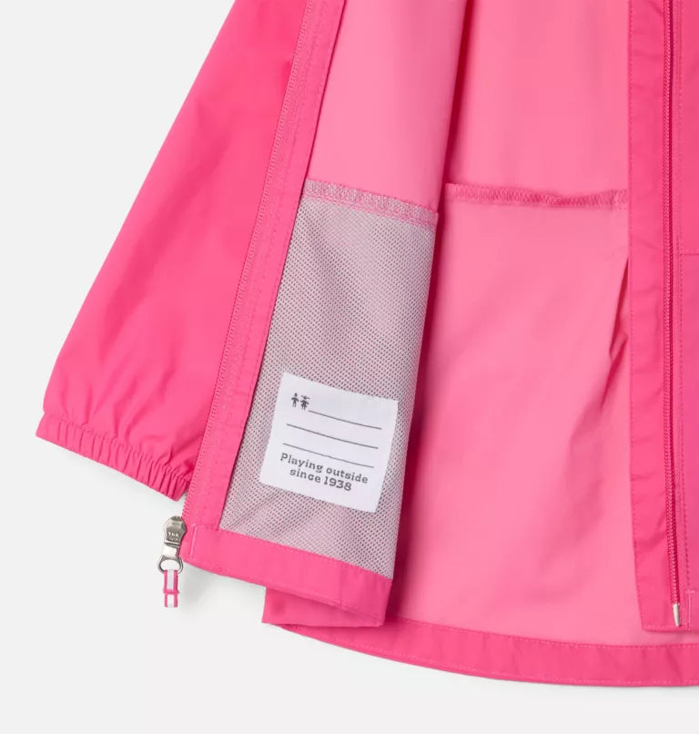 Columbia Pink Ice Switchback II Toddler Rain Jacket - Waterproof & Windproof Outdoor Jacket for Kids - Perfect for Rainy Days, Playground & Preschool Activities