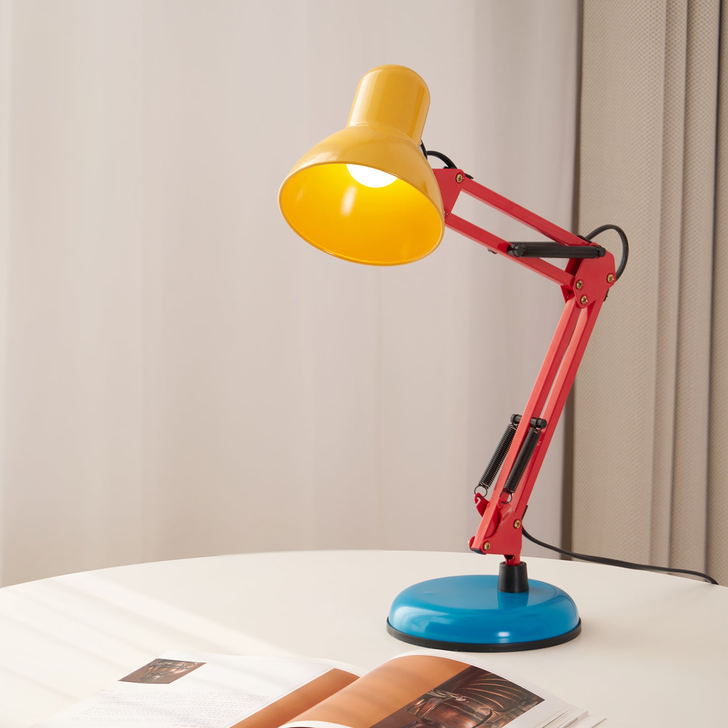 Flexi Bright Adjustable LED Table Lamp - Dimmable Touch Control, Eye-Caring Light for Bedroom, Office & Study - Perfect for Reading, Working & Nightstand Use