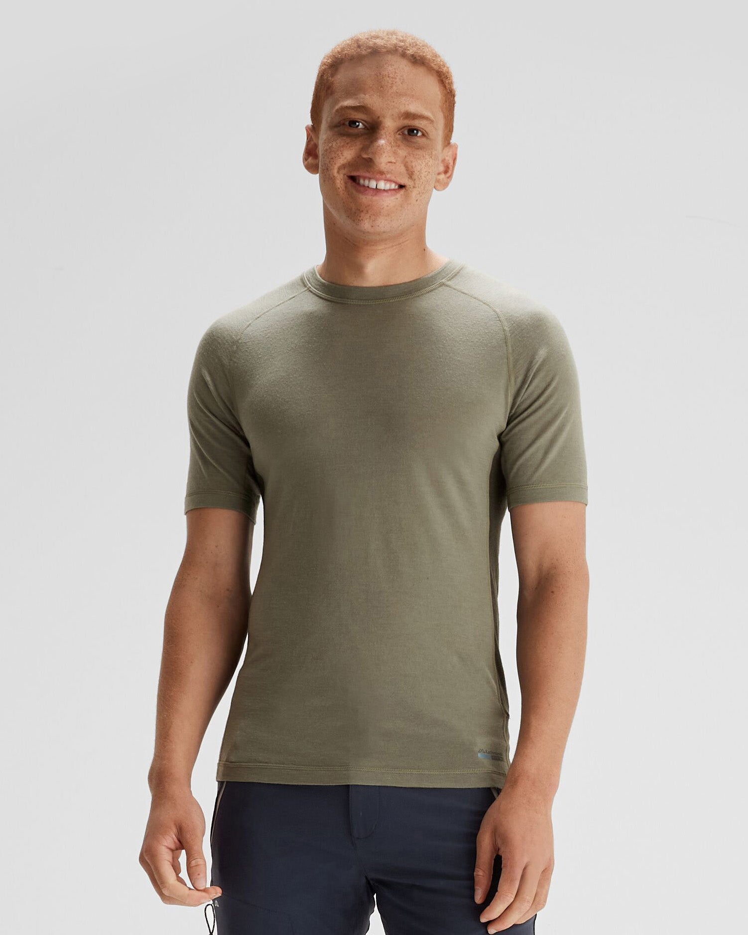 Men's K Merino 125 Baselayer T-Shirt - Beech/Dark Moss | Lightweight Merino Wool Thermal Shirt for Hiking, Camping & Outdoor Activities