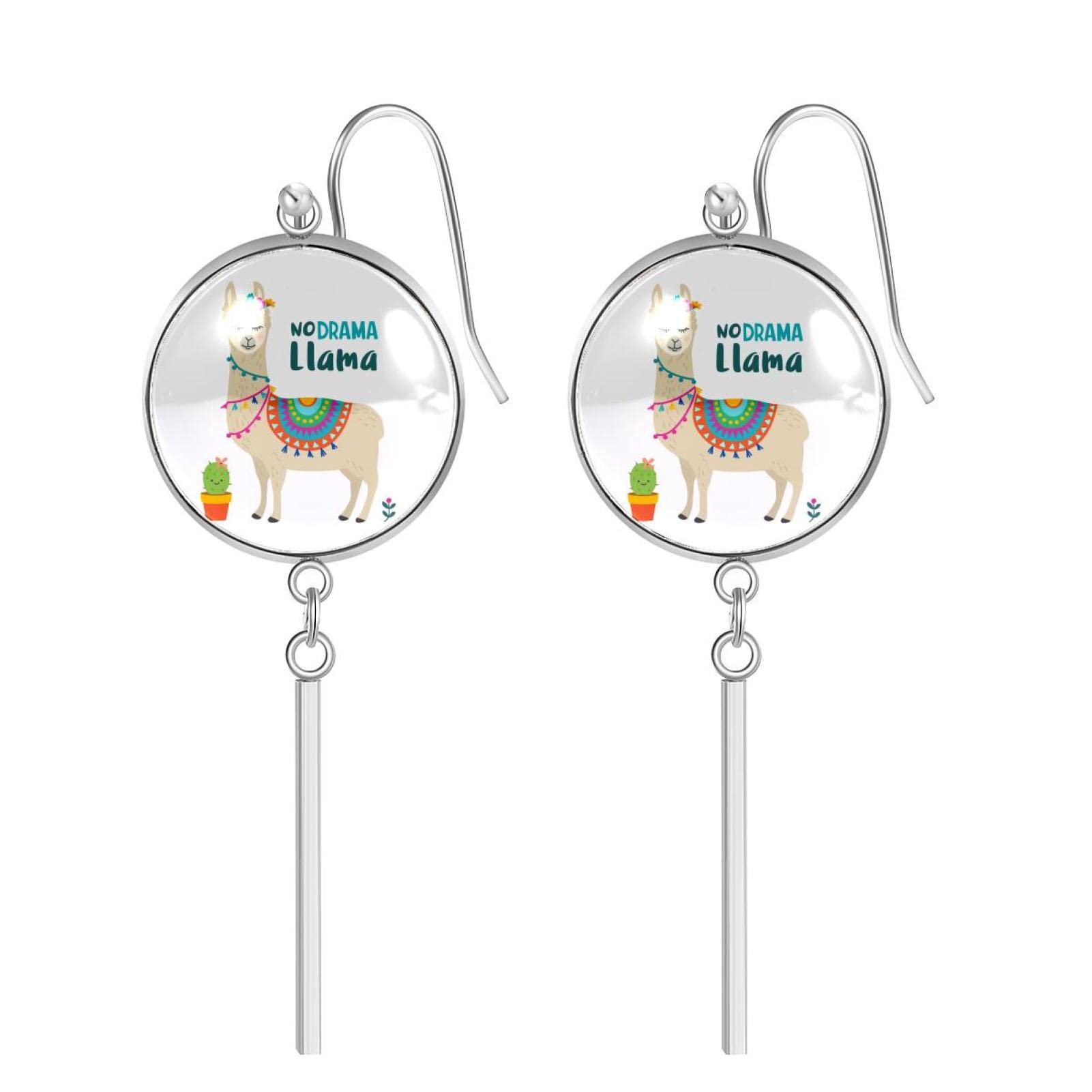 Stylish Anime Egg Glass Drop Earrings for Women - Stainless Steel Circle Hoop with Vertical Bar - Trendy Fashion Jewelry Gift for Girls & Women | Perfect for Cosplay, Daily Wear & Gift Giving