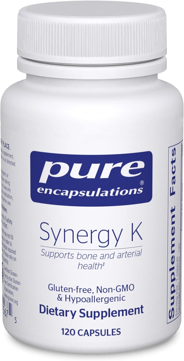 Pure Encapsulations Synergy K - High Potency Vitamin K Supplement for Bone & Heart Health | Supports Calcium Absorption & Blood Clotting - Ideal for Adults & Seniors
