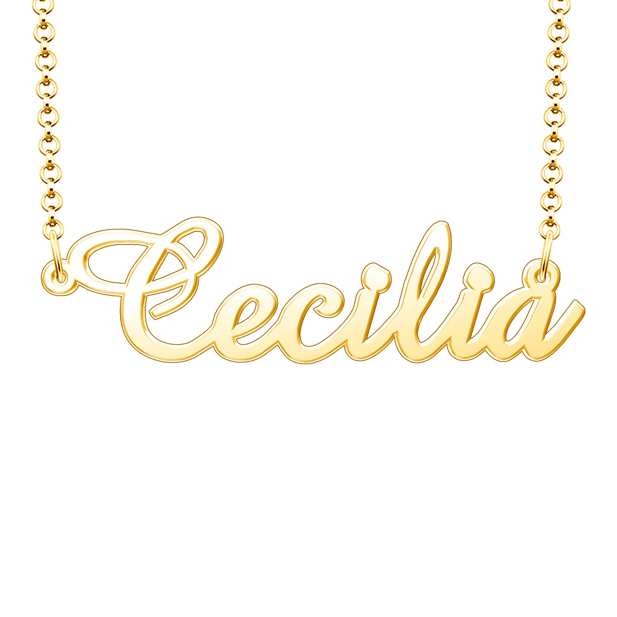 Personalized Cecilia Name Necklace - Sterling Silver Custom Jewelry for Women | Gift for Her, Birthday, Anniversary, Valentine's Day