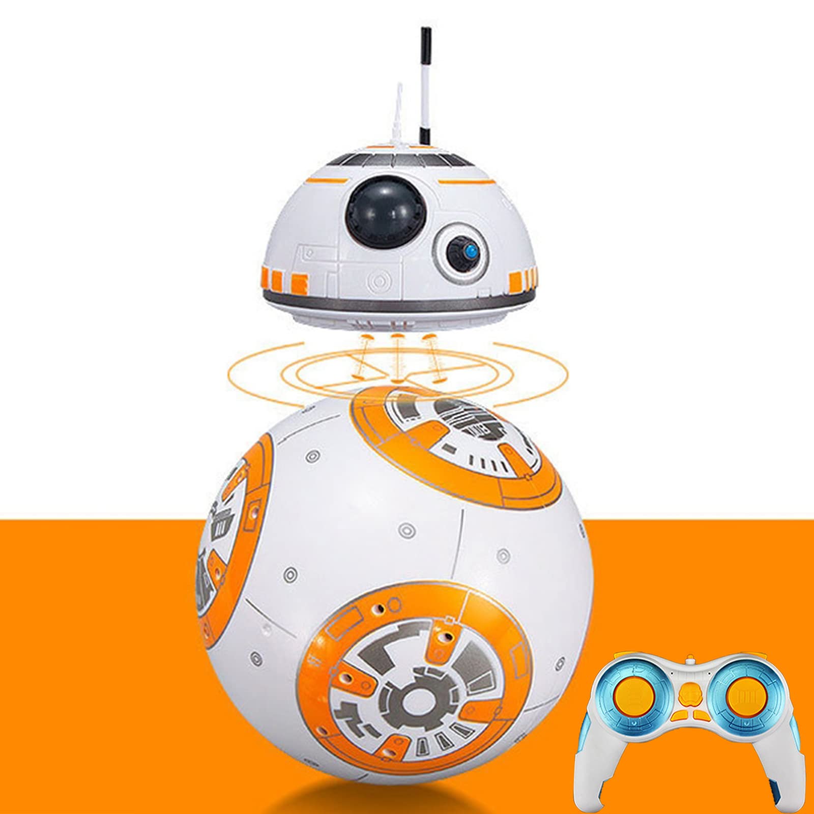 BB8 Remote Control Robot Toy - 360° Rolling, Singing & Dancing Smart Robot with 2.4GHz Wireless RC for Kids & Adults - Perfect for Star Wars Fans, Birthday Gifts & Interactive Playtime