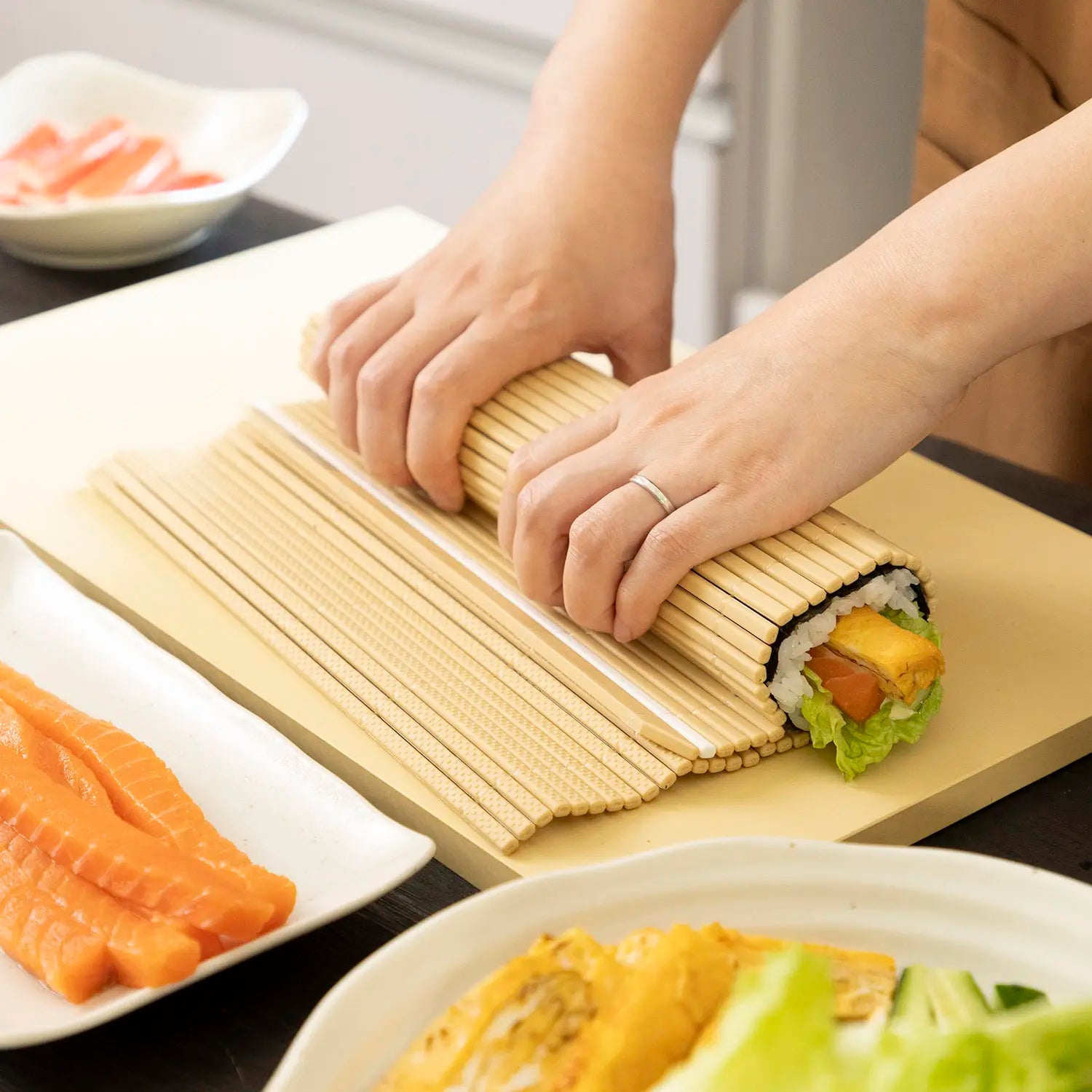Hasegawa Premium Antibacterial Sushi Rolling Mat - BPA-Free Bamboo Sushi Maker for Home & Restaurant Use - Perfect for Sushi Making, Rice Rolls & Japanese Cuisine Preparation