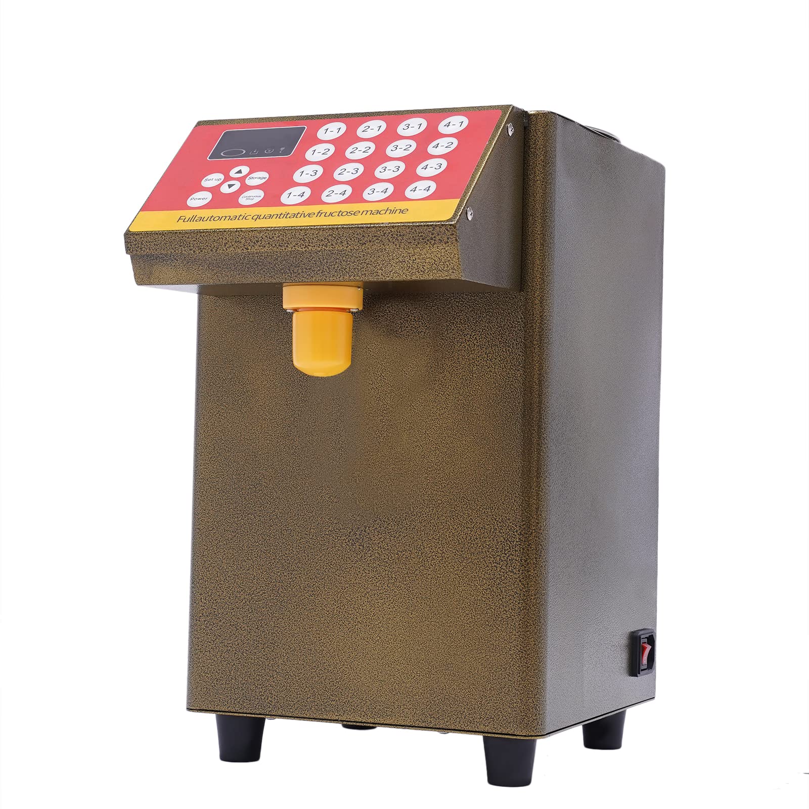 Automatic Sugar Syrup Dispenser 2 Gallon - Fructose Dispenser for Bubble Tea, Milk Tea & Soft Drinks - 110V Commercial Drink Equipment for Cafes, Shops & Restaurants