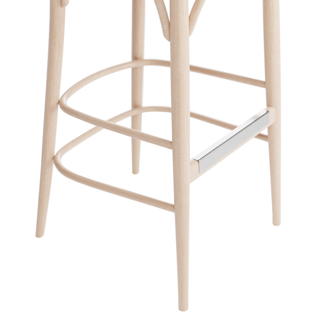 Premium Banana Bar Stool with Cane Seat - Stylish & Comfortable Counter Height Stool for Kitchen, Bar, or Dining Room - Perfect for Home, Cafe, and Restaurant Use