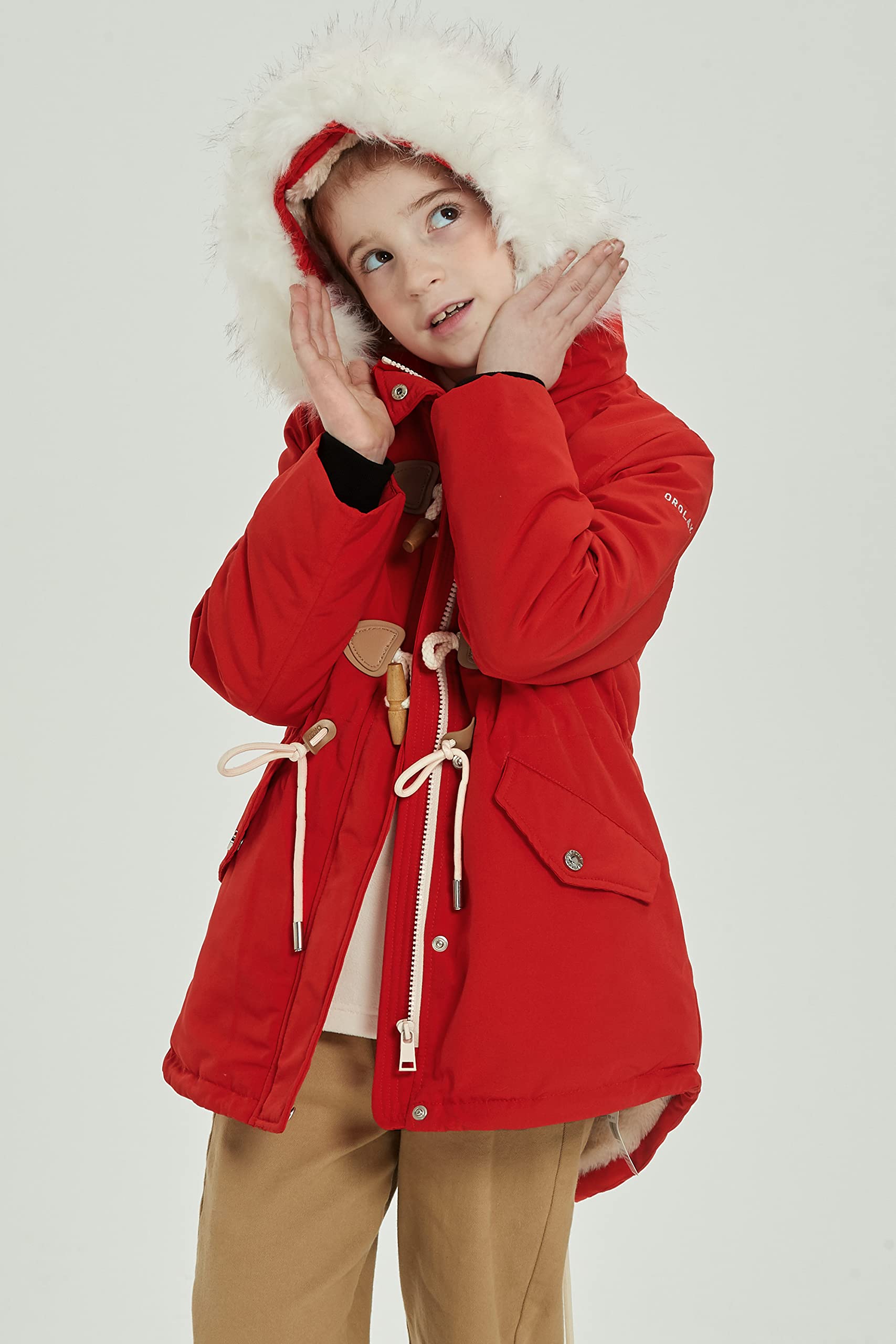 Orolay Women's Loden Coat - Winter Warm Fleece-Lined Parka Jacket with Hood for Outdoor Activities, Hiking, and Daily Wear