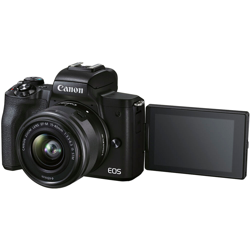 Canon EOS M50 Mark II Mirrorless Camera with 15-45mm Lens - 4K Video, Vlogging, YouTube Content Creator Kit for Travel & Portrait Photography