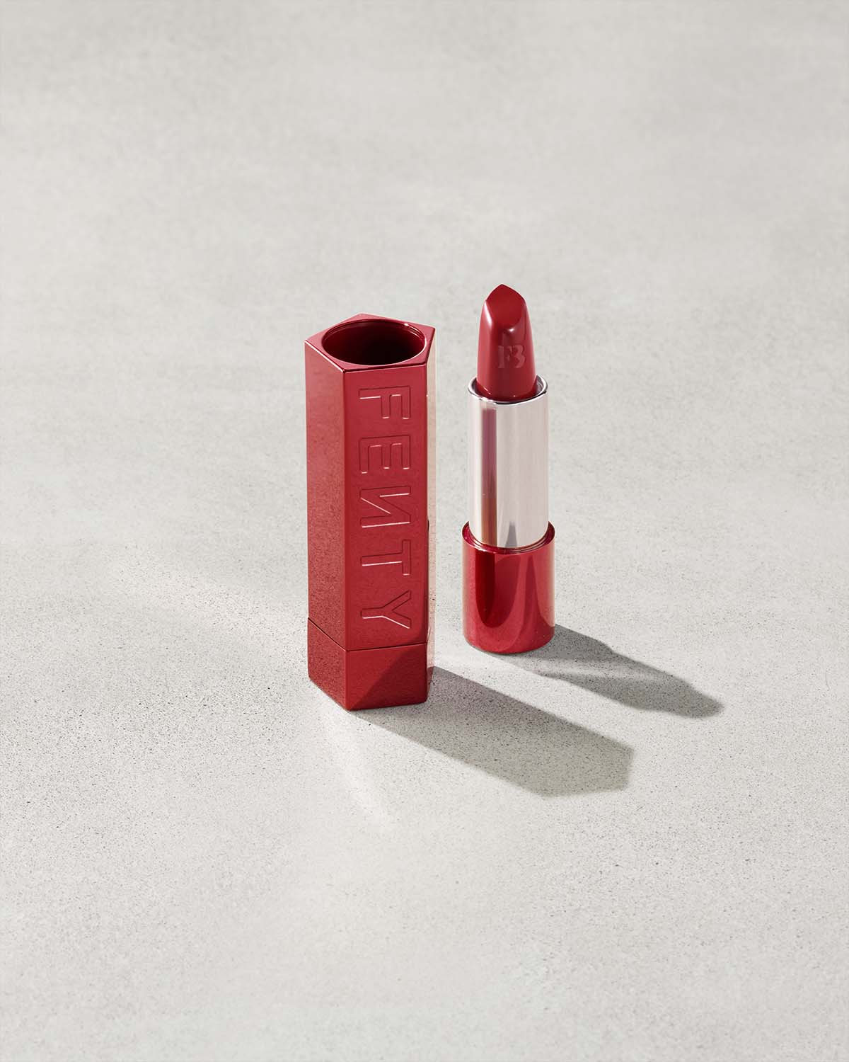 Fenty Icon The Case Semi Matte Refillable Lipstick - Red Edition | Long-Lasting Vegan Lip Color | Perfect for Date Night, Parties & Special Occasions