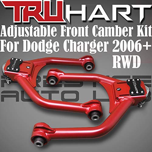 TruHart Adjustable Front Camber Control Arm Kit for 2006+ Dodge Charger RWD - Performance Suspension Upgrade for Better Handling & Alignment (Perfect for Racing, Drifting & Street Driving)