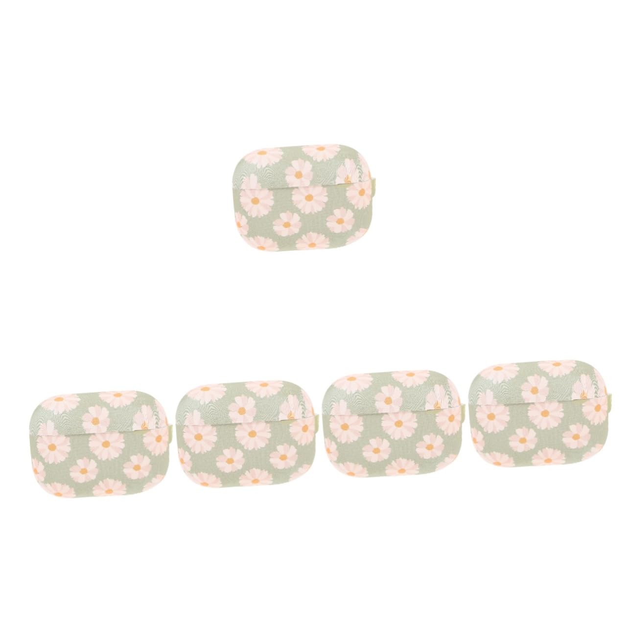Angoily 5-Pack Daisy Flower Earbud Cases - Cute Protective Cover for AirPods, Wireless Earbuds & Earphones | Durable Shell with Organizer for Travel, Gym & Daily Use