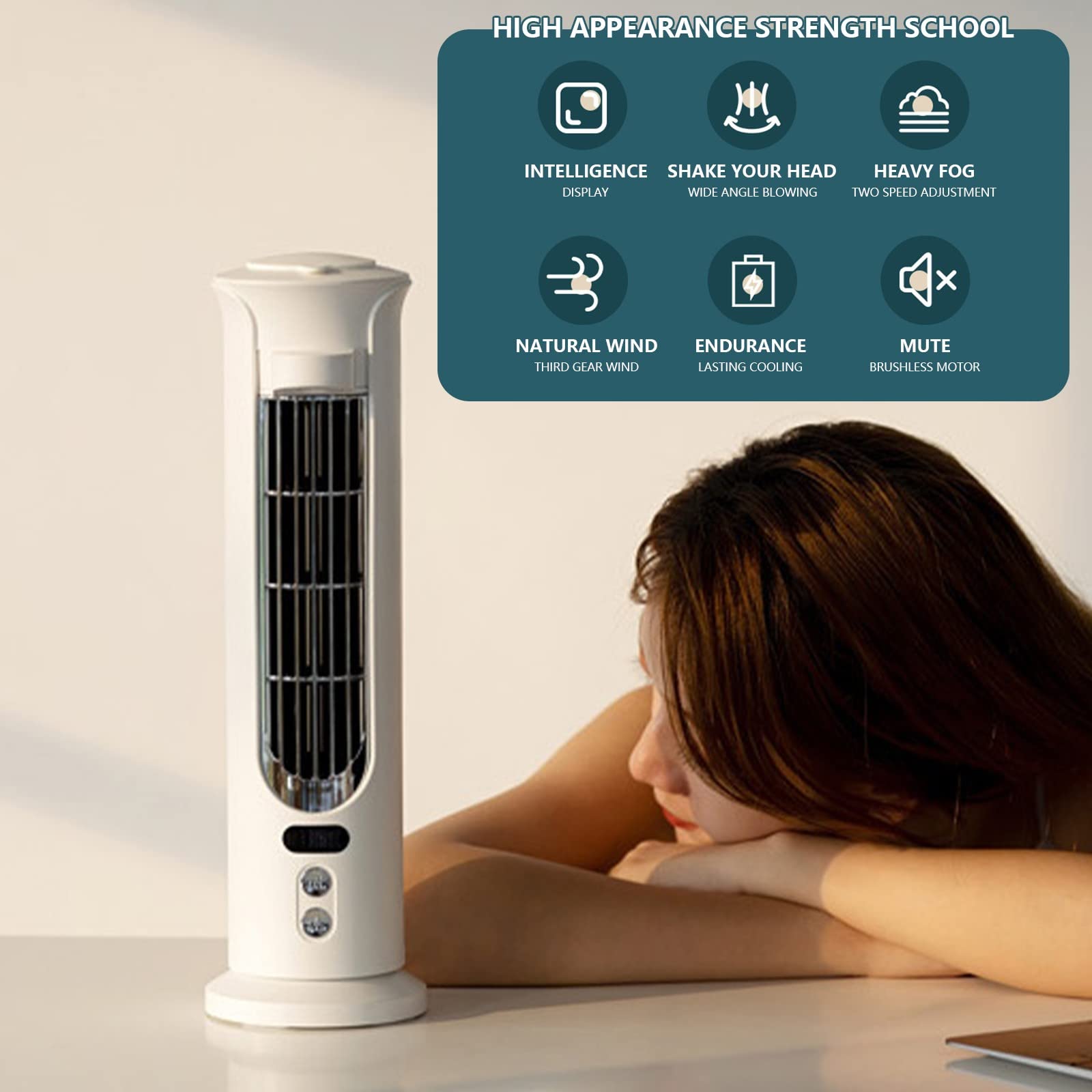 Portable Mini Air Cooler - USB Desktop Air Conditioner Fan with Water Cooling & Spray Function for Home, Office, and Dorm Use | Perfect for Personal Cooling, Decoration, and Gift Giving