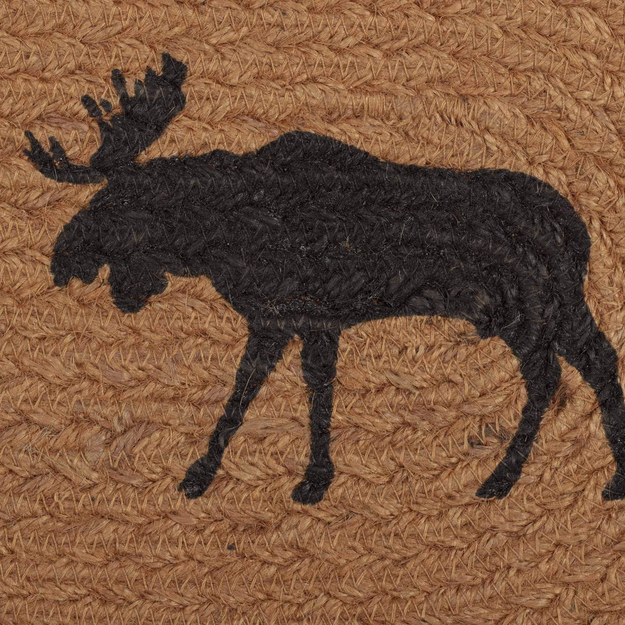 VHC Brands Cumberland Moose Rustic Decor Natural Jute Table Runner - 60