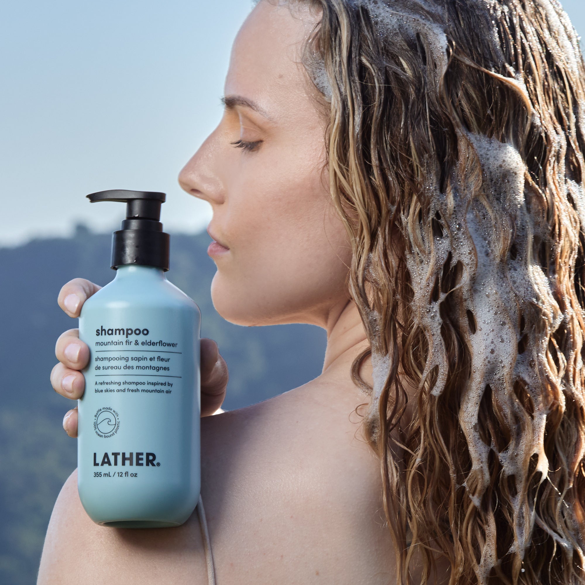 Natural Mountain Fir & Elderflower Shampoo for Hair Growth & Scalp Care - Sulfate-Free Volumizing Shampoo for Dry, Damaged Hair - Perfect for Daily Use & Spa Days