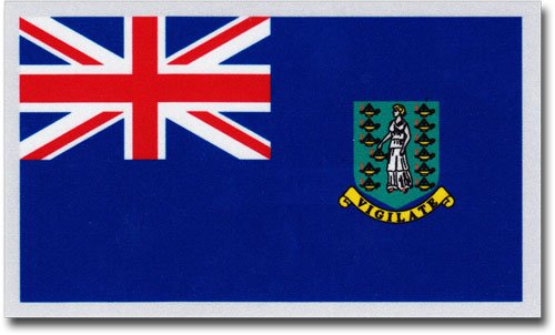 British Virgin Islands Flag Car Decal Sticker - Patriotic Vinyl Auto Emblem for Windows, Bumpers & Laptops - Perfect for Travel Enthusiasts & Island Lovers