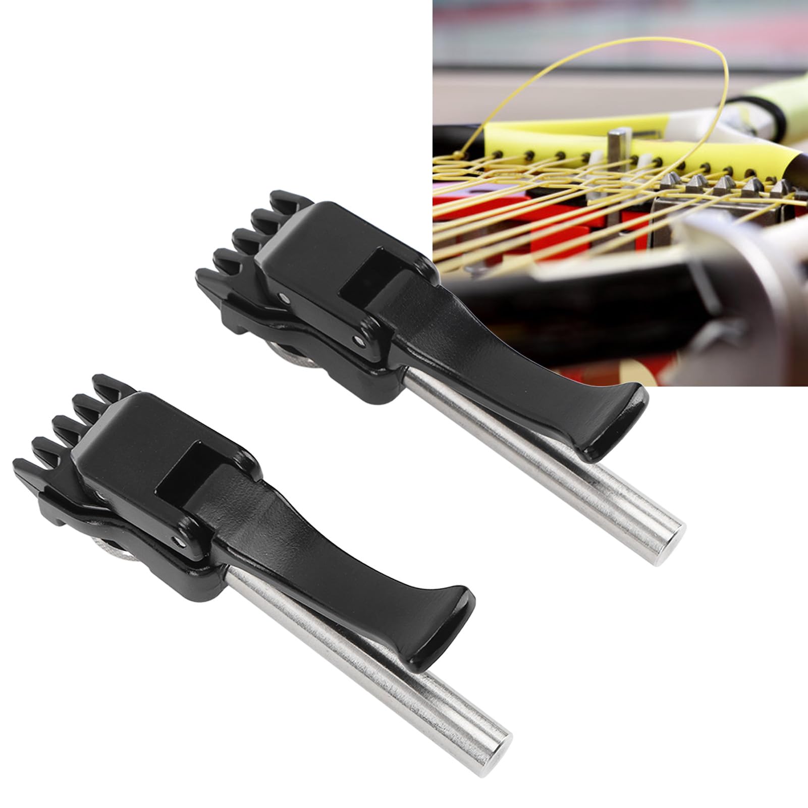 Badminton Stringing Clamp Starting Clamp - 1 Pair Tennis & Squash Racket Stringing Tool with Flying Clamp for Stringing Machine | Perfect for DIY Racquet Stringing & Professional Repairs