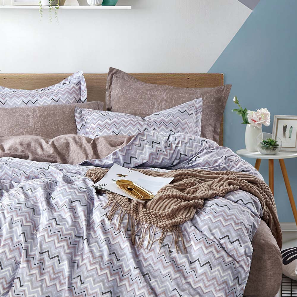 Premium Ezekiel Grey Quilt Cover Set - Queen Size Bedding with Soft Fabric & Modern Design | Perfect for Master Bedroom, Guest Room & Cozy Home Decor