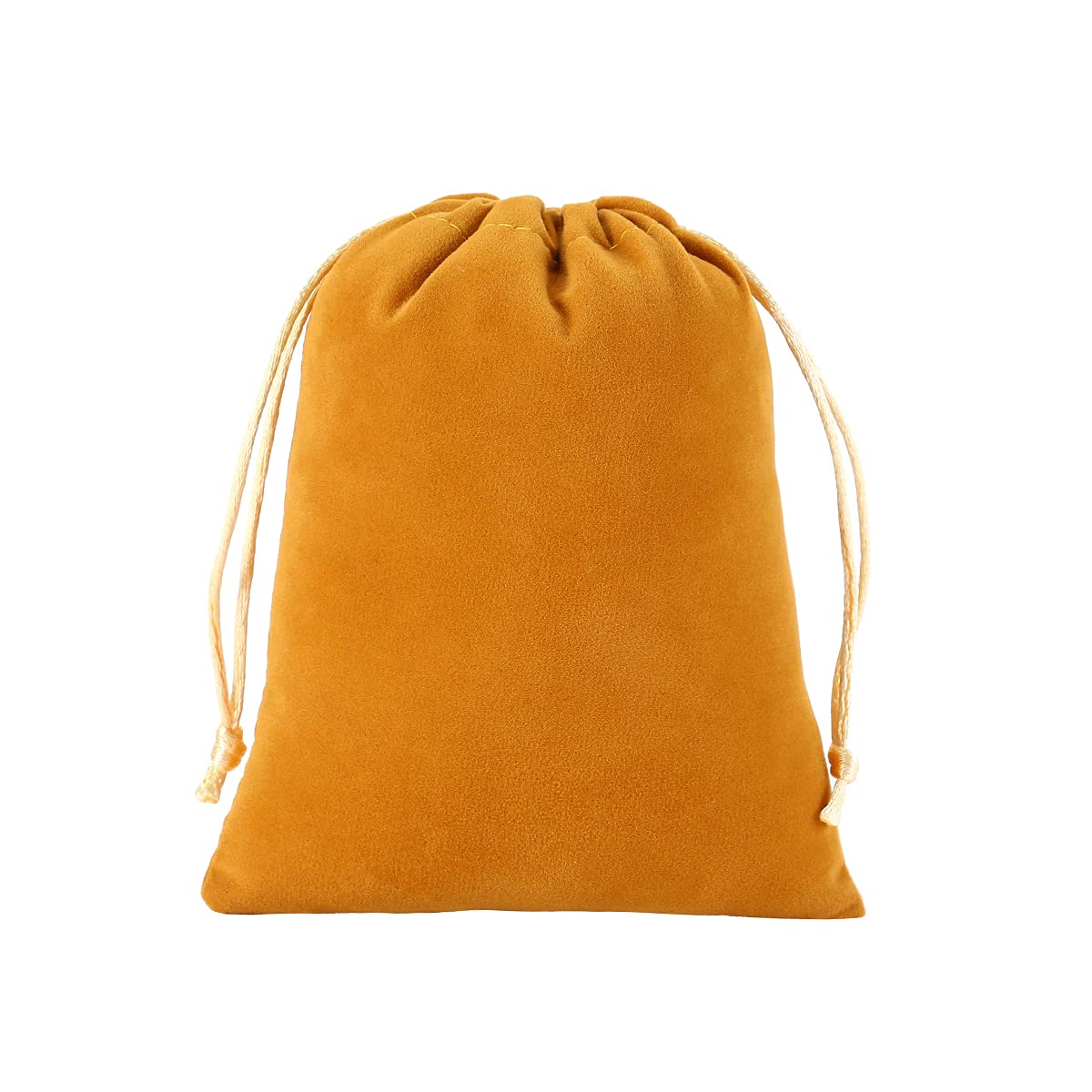 50Pcs Velvet Jewelry Bags with Drawstring - Orange Gift Pouches for Wedding Favors, Party, Christmas, Candy (2.8x3.6 Inches) - Perfect for Jewelry Storage, Party Favors & Holiday Gifting