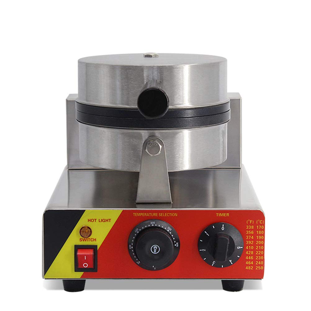 110V Commercial Stainless Steel Electric Waffle Maker 1000W - Heart Shaped Egg Waffle Iron for Bubble Waffles, Perfect for Breakfast, Cafes, and Dessert Shops