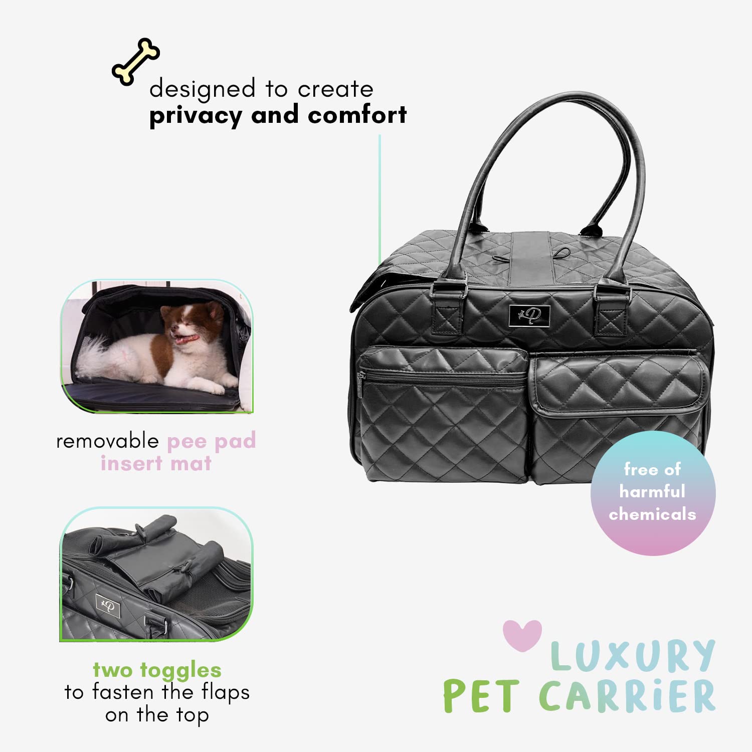 Best Pet Travel Carrier Bag for Dogs & Cats - Lightweight, Airline Approved, Durable & Comfortable - Perfect for Air Travel, Road Trips & Vet Visits
