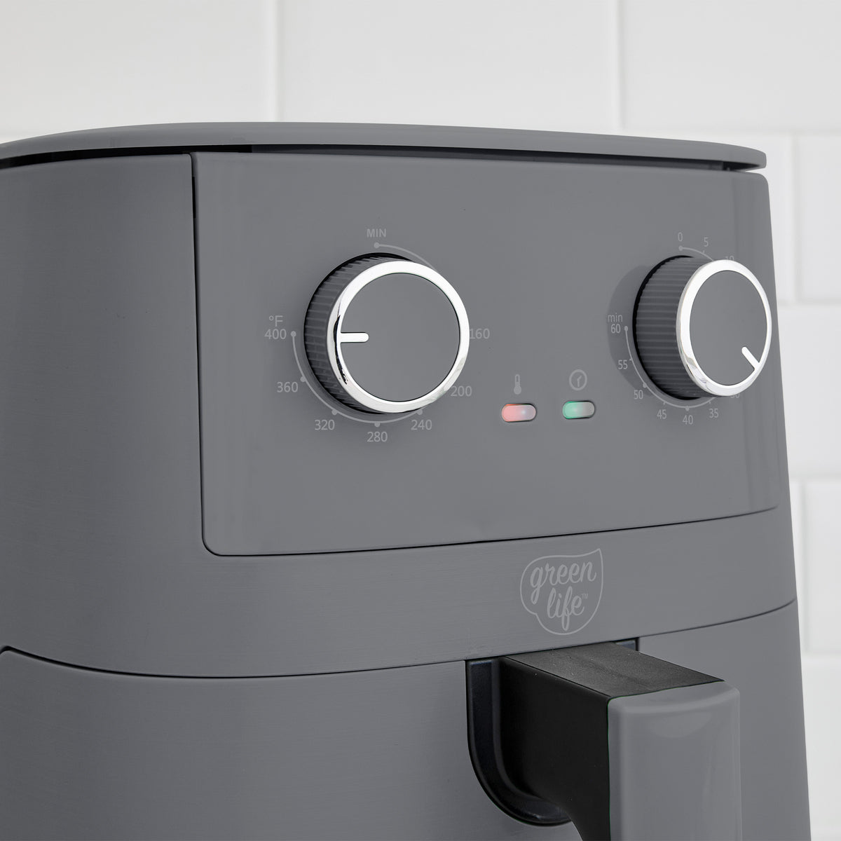 GreenLife 4.5 Quart Non-Toxic Ceramic EZ Air Fryer with Rapid Air Technology - Graphite | Healthy Oil-Free Cooking for Chicken Wings, French Fries & Vegetables | Perfect for Small Kitchens & Quick Meals