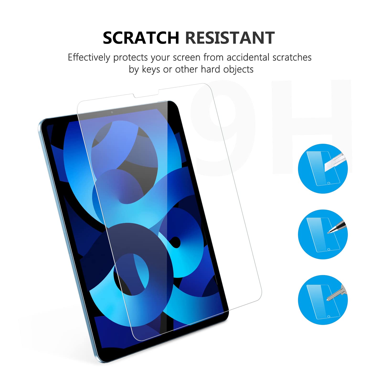 SPARIN 2 Pack Tempered Glass Screen Protector for iPad Air 5/4 (10.9 inch 2022/2020) & iPad Pro 11 (2022/2021/2020/2018) - Anti-Scratch, Bubble-Free, HD Clear Protection for Work, Study & Entertainment