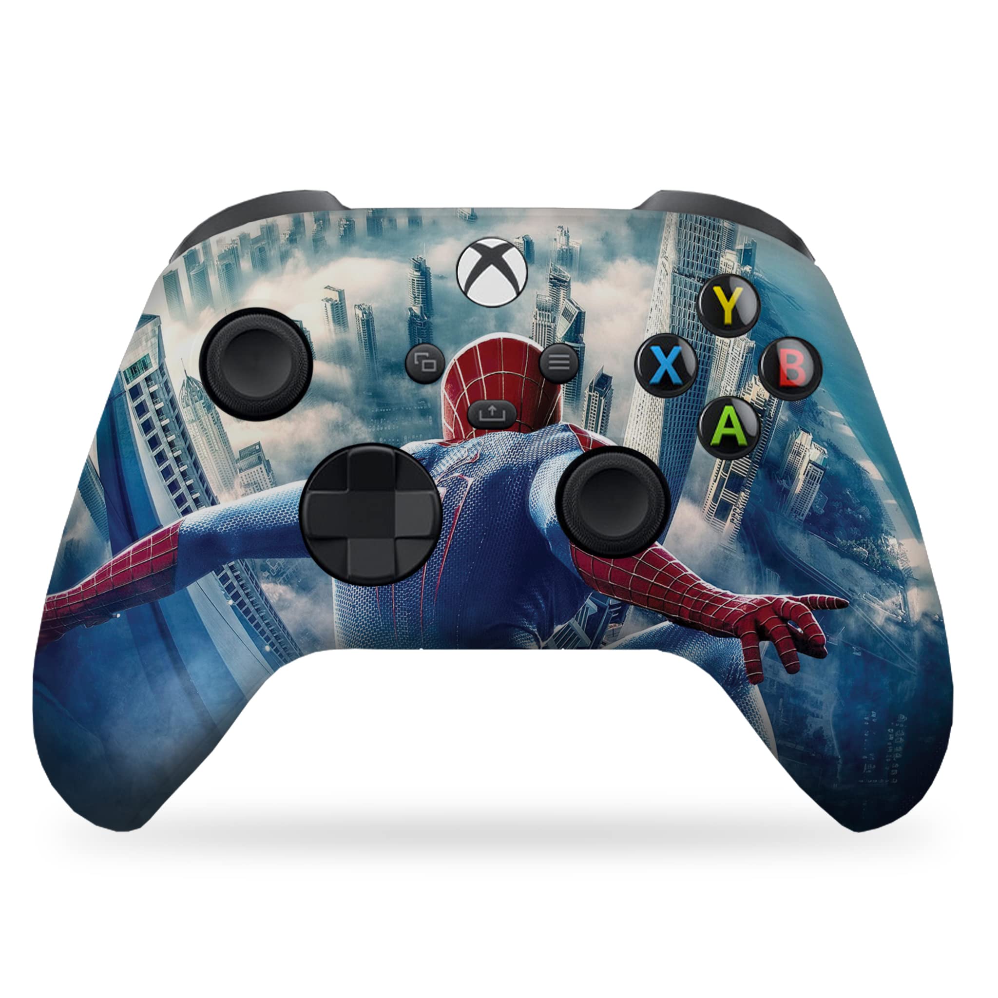 Wireless Spider-Man Skyline Custom Xbox Controller for Xbox One & Series X/S - Hydro-Dip Printed & Modded in USA (Not Just a Skin) - Perfect for Gaming, Collecting & Gift Giving