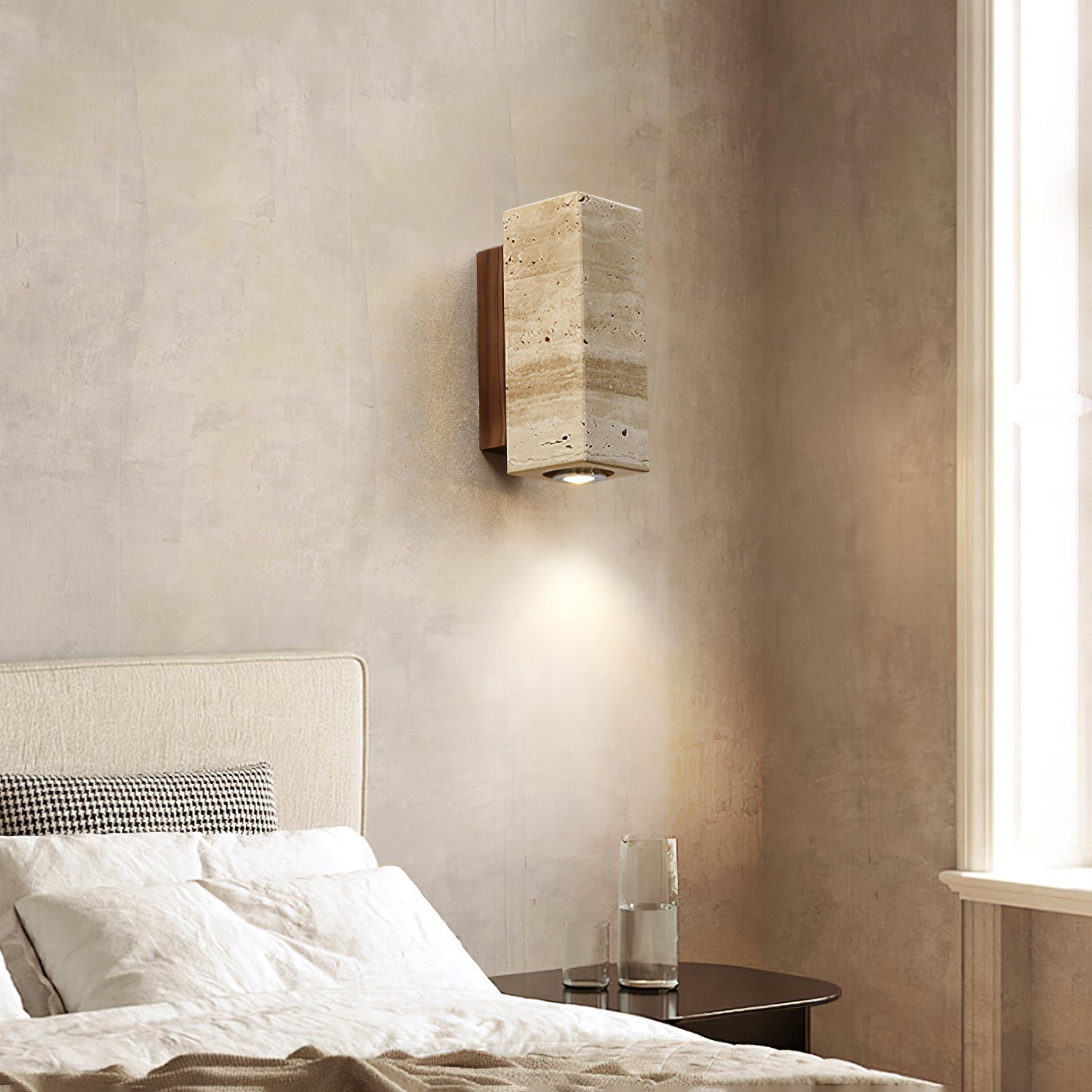 Modern LED Wall Sconce Plug-in Light Fixture - Adjustable Swing Arm for Bedroom, Living Room & Hallway Lighting - Energy Efficient Indoor Wall Lamp with On/Off Switch