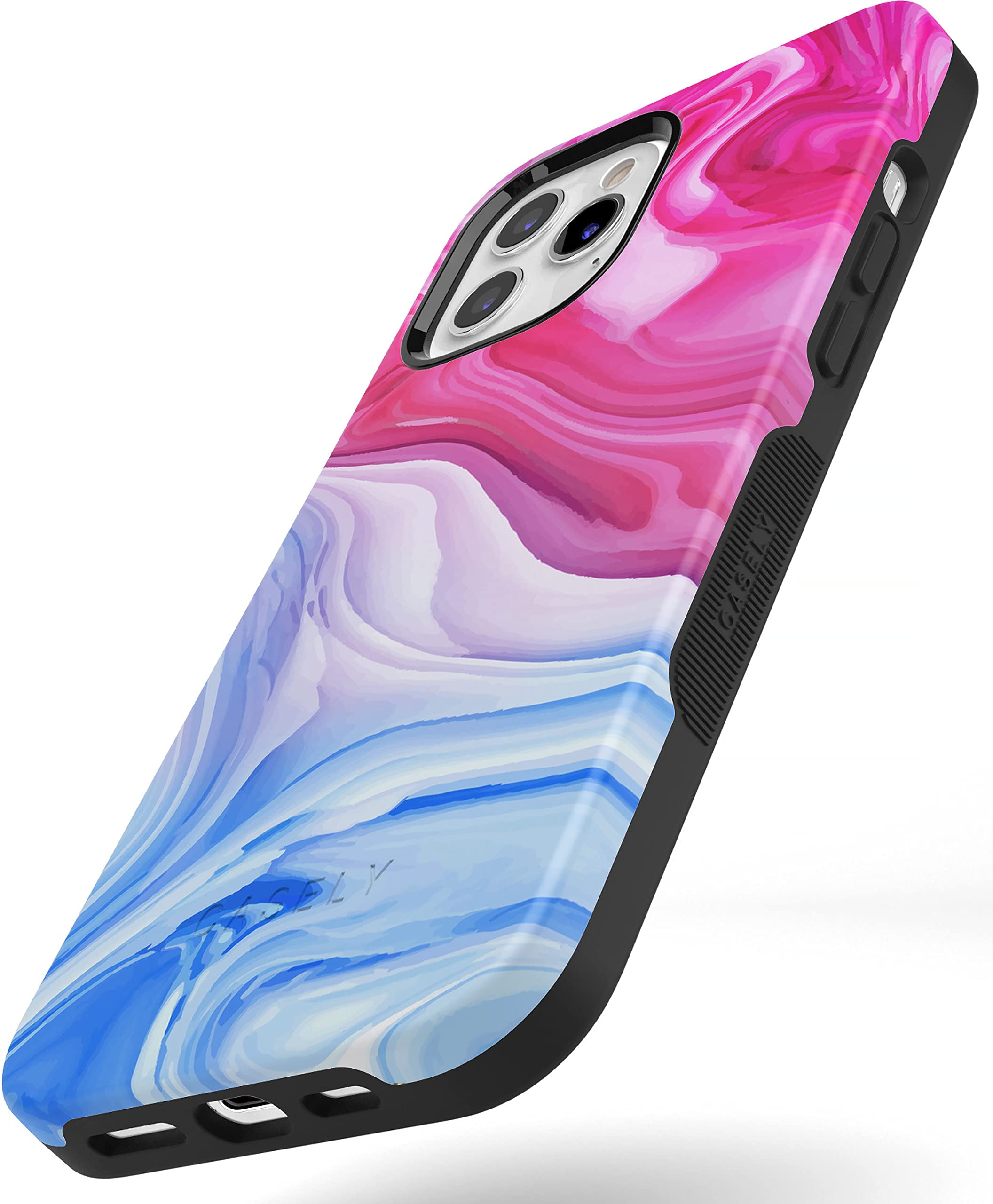 Casely iPhone 11 Pro Max Case - Stylish Marble Swirl Design for Land & Sea | Protective Phone Cover for Everyday Use, Travel & Outdoor Adventures