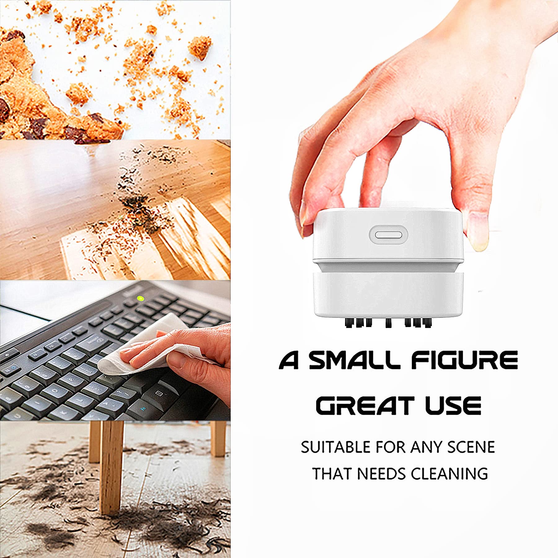 Upgraded Mini Desk Vacuum Cleaner for Tiny Items & Crumbs - Perfect for Desktop, Countertop & Easter Gifts