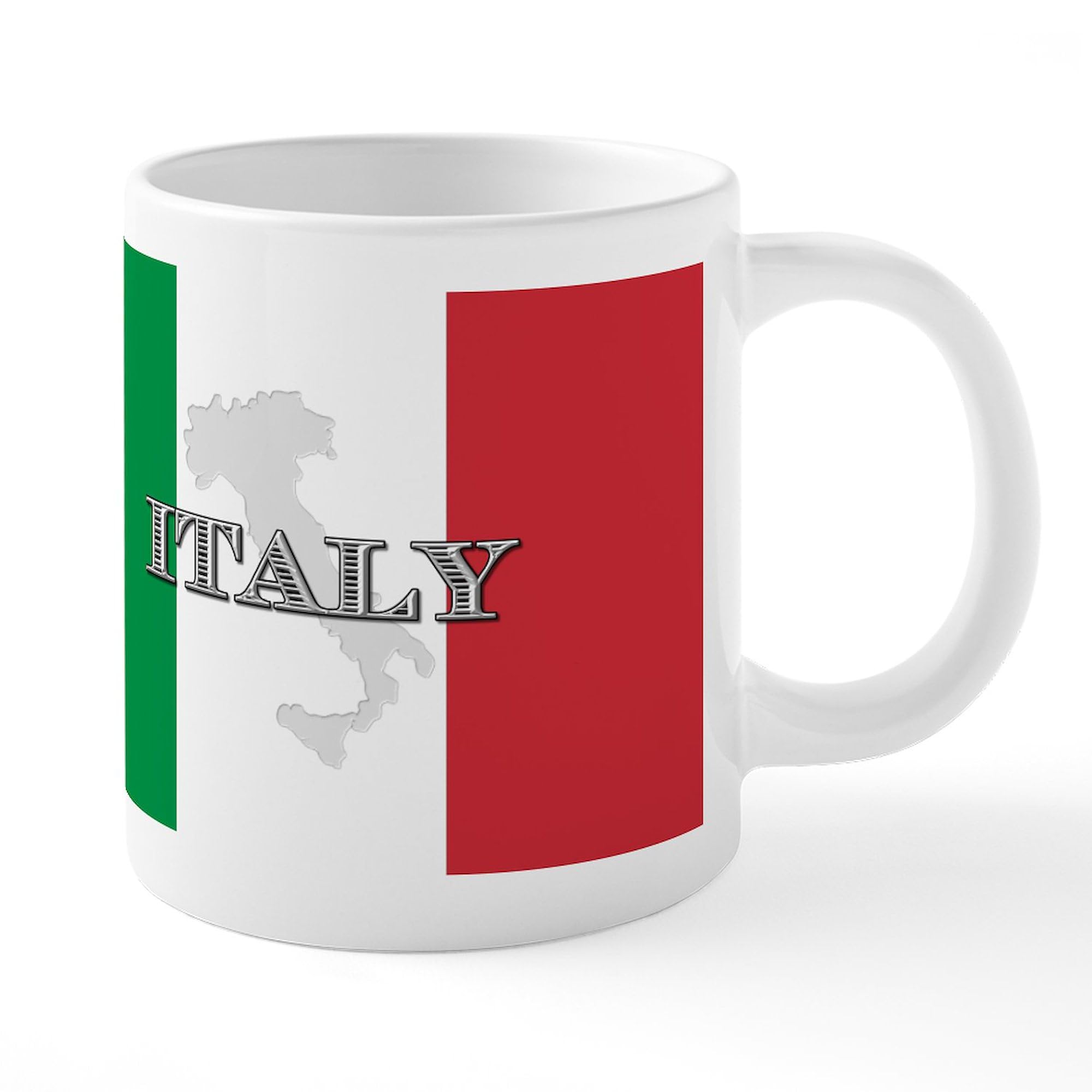 Italian Flag Extra Large 20 oz Ceramic Coffee Mug - Perfect for Home, Office & Gifts - Durable Mega Cup for Hot & Cold Beverages