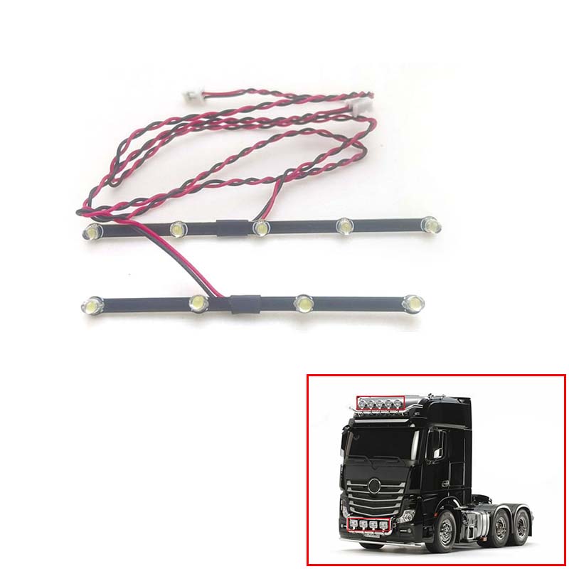 1/14 Scale RC Tractor Truck 56348 - Degree Roof Light & Spot Light Kit for Plastic Remote Controlled Car DIY Models - Perfect for RC Vehicle Customization & Nighttime Operation