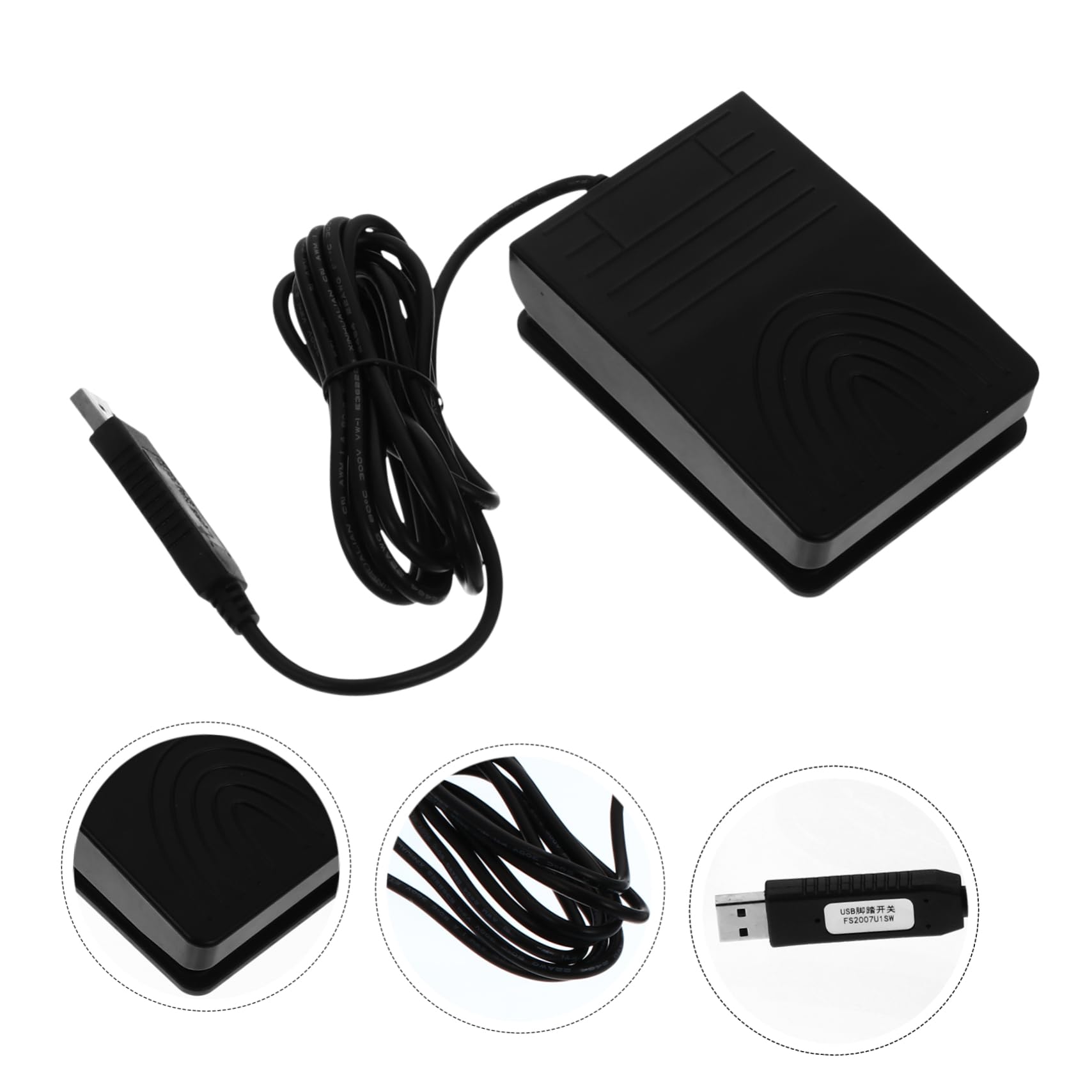 OSALADI USB Computer Keyboard Action Foot Pedal - Programmable Gaming & Factory Control Switch - Perfect for Gaming, Music Production & Industrial Automation