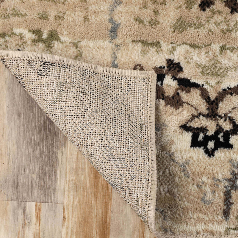 Elegant Caldwell Floral Scroll Indoor Area Rug & Runner - Non-Slip Soft Living Room Carpet for Home Decor, Bedroom, Hallway - Perfect for Boho, Farmhouse & Modern Style Interiors