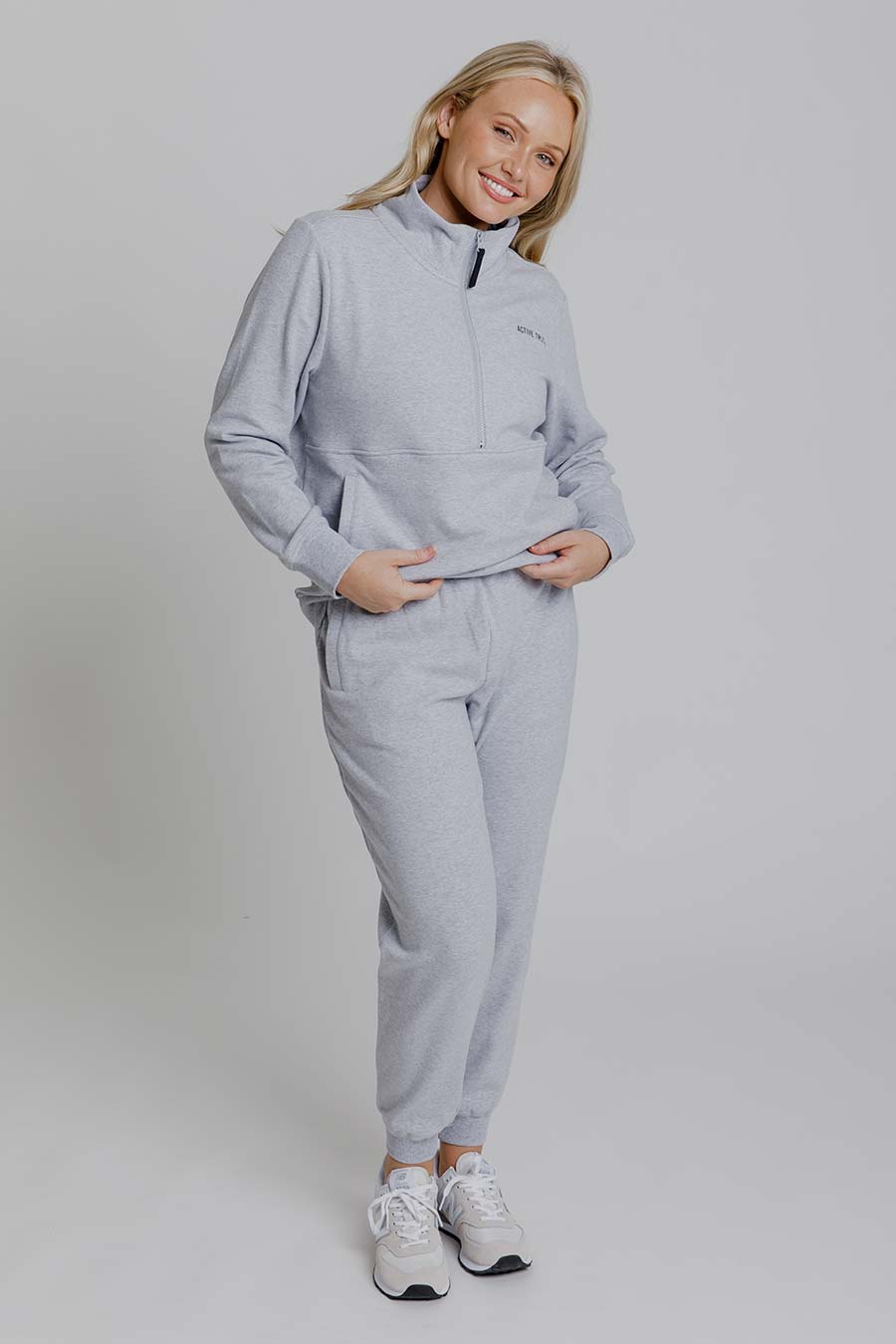 Reset Zip Sweater Grey Marle - Stylish Unisex Pullover for Casual Wear & Outdoor Activities