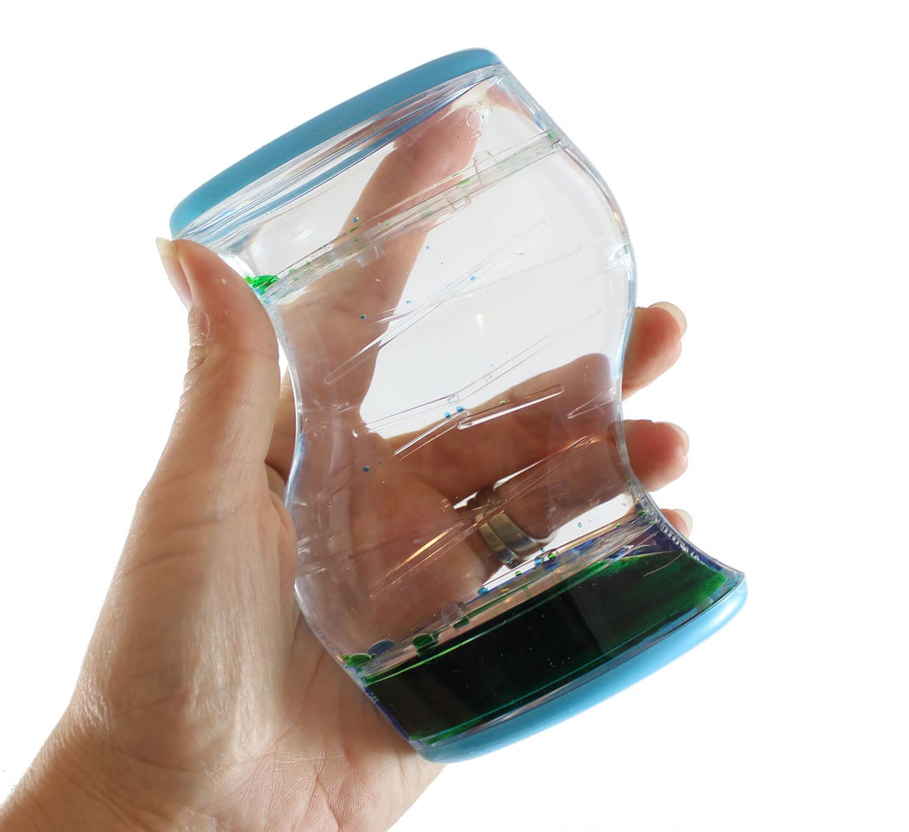 Dual Drip Liquid Timer Sensory Toy - Calming Motion Visual Stimulation for Stress Relief - Office Desk & Anxiety Relief Tool - Random Color (Great for Kids, ADHD, Autism & Meditation)